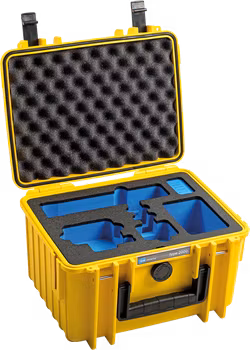 BW Outdoor Case Type 2000 for GoPro Hero 12 (fits even GoPro Hero 9/10/11), charge-in-case, Yellow