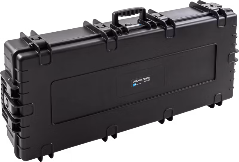 BW Outdoor Cases Type 7200 for gun/rifle/guitar case I Black (foam insert)