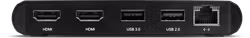 OWC Dock Thunderbolt 3 mini-Dock - 5 Port, 2 x HDMI, feat. 2 x HDMI 4K60, USB 3, USB 2, 1GB Network
