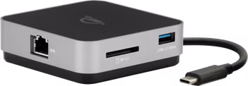 OWC Dock USB-C Travel Dock E 6-Port Travel Dock 100W- Space Gray (ethernet)