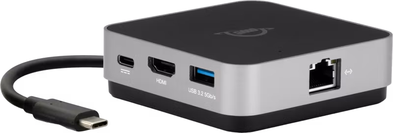 OWC Dock USB-C Travel Dock E 6-Port Travel Dock 100W- Space Gray (ethernet)