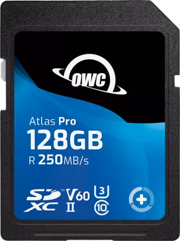 OWC SD Atlas Pro SDXC UHS-II R250/W130 (V60) 128GB