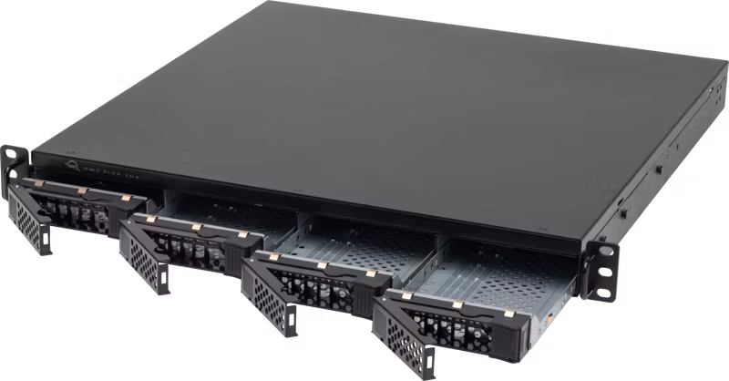 OWC Flex 1U4 Rackmount Thunderbolt x 4 Drives + PCIe Slot (Softraid for Mac/PC Incl) 32TB (4x8TB)