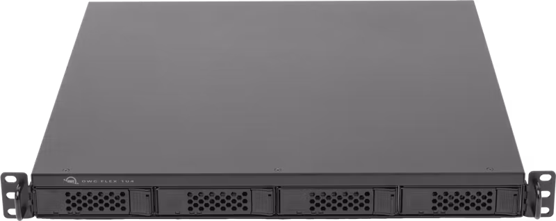 OWC Flex 1U4 Rackmount Thunderbolt x 4 Drives + PCIe Slot (Softraid for Mac/PC Incl) 64TB (4x16TB)