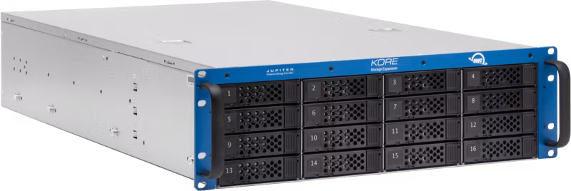 OWC Jupiter NAS Kore 3U HDD 2U rack, 16 DrivesMini-SAS HD for Callisto NAS Expansion Solution, 320TB