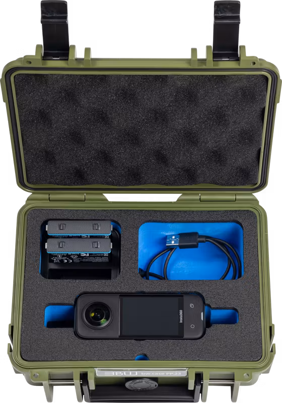 BW Outdoor Case Type 500 for Insta360 X3, bronze-green