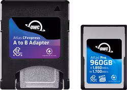 OWC CFexpress Atlas Pro R1850/W1700/VPG200 (Type A), CFX A to B adapter incl. - 960GB