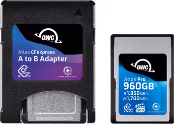 OWC CFexpress Atlas Pro R1850/W1700/VPG200 (Type A), CFX A to B adapter incl. - 960GB