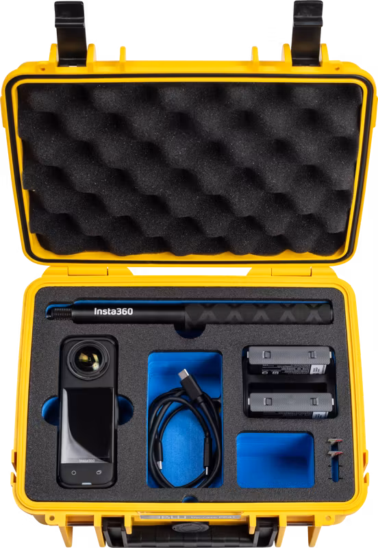 BW Outdoor Cases Type 1000 for Insta360 X4, yellow