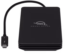 OWC Envoy Ultra Thunderbolt 5 with data rates over 6000MB/s on TB5, 4.0TB