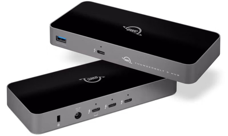 OWC Thunderbolt Hub with 5 Ports, Thunderbolt 5 (USB-C) ports to a Mac, PC or iPad Pro