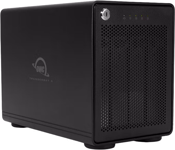 OWC Enterprise (4x24TB) ThunderBay 4 RAID, 2x TB3, Softraid, RAID 0/1/4/5/10. 96TB