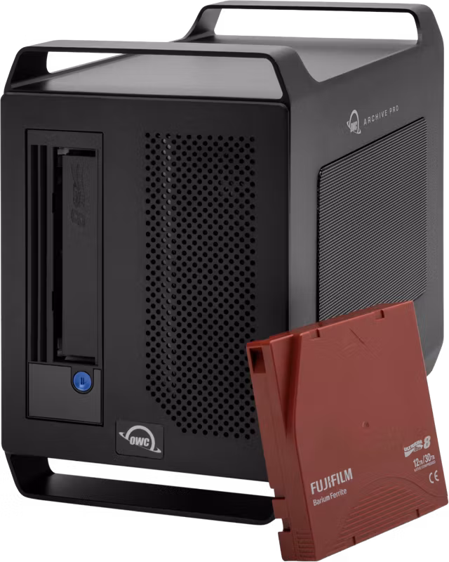 OWC Mercury Pro LTO-8 w/Tape, Cleaner, 4TB SSD, Canister SW from Hedge.