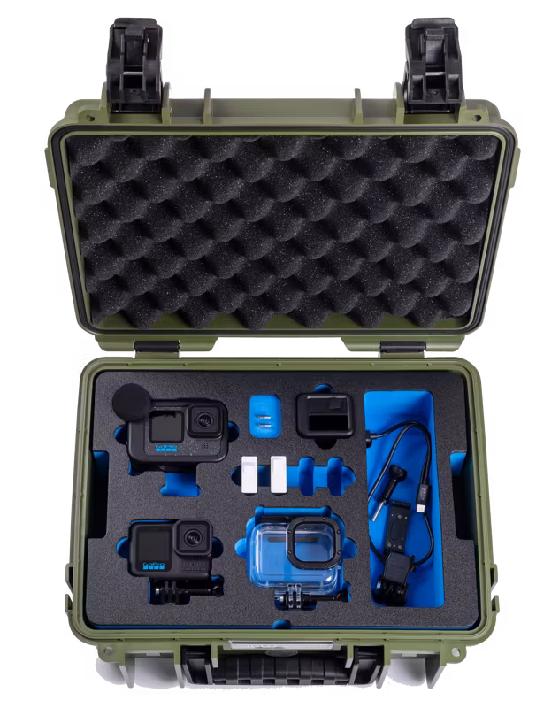 BW Outdoor Action Case Type PP.117 I for GoPro HERO 13 (fits GoPro 9-13), bronze green