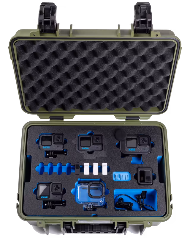 BW Outdoor Action Case Type PP.166 I for GoPro HERO 13 (fits GoPro 9-13), bronze green