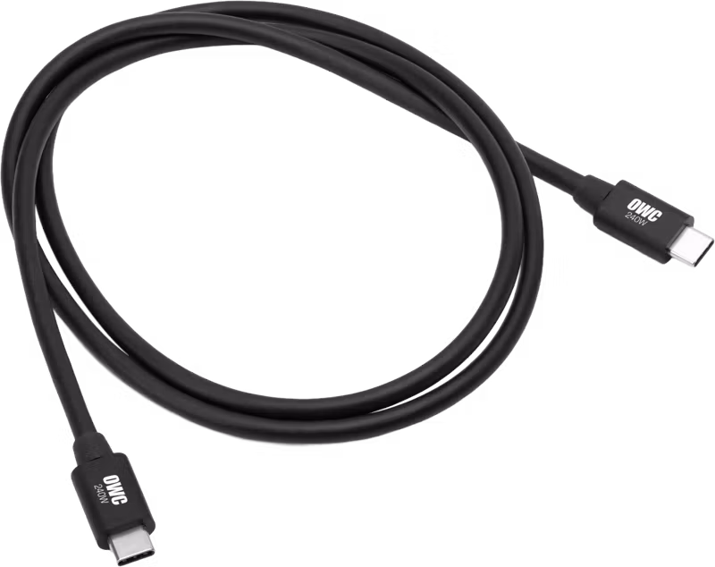 OWC Cable Thunderbolt - Universal + Full Capability f. all TB 5/USB-C/USB4 devices (100W) 1.0M
