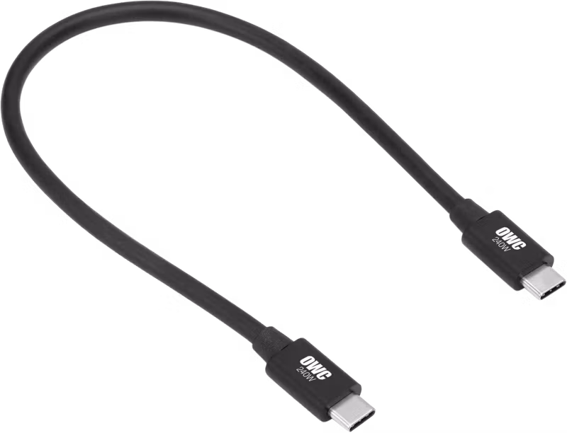 OWC Cable TB5/TB4/USB4/C up to 80/120Gb/s Retail Cable 240W, 0.3 Meter