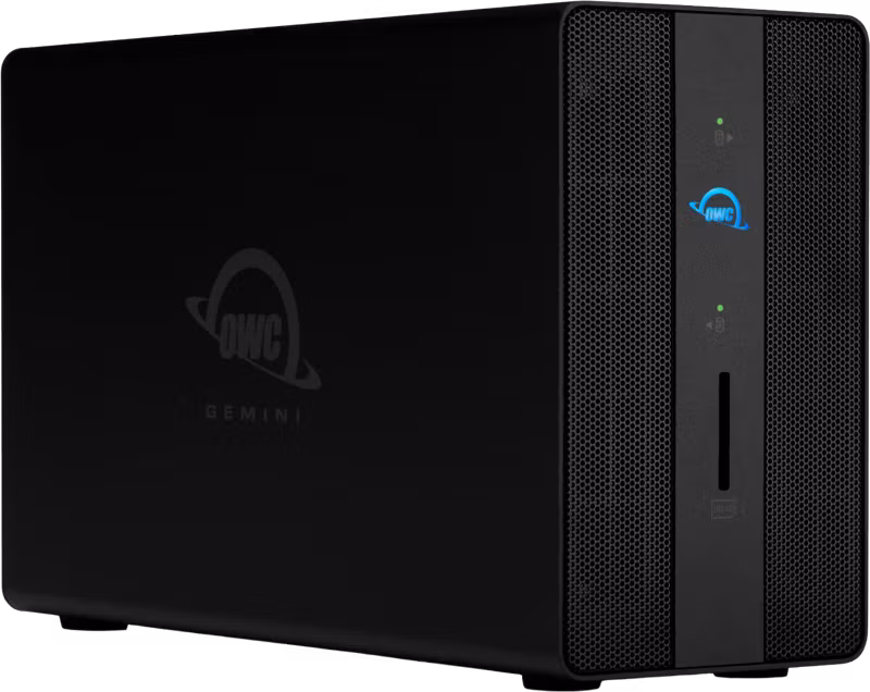 OWC Gemini Thunderbolt 3 Dock & Dual-Drive RAID External Storage w/3.5” SATA HDD (24TB x 2) 48TB