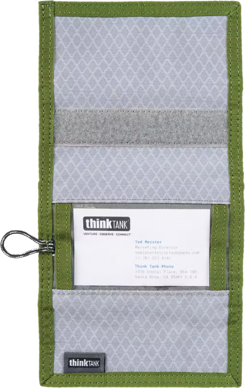 Think Tank Secure Pocket Rocket (Wallet with Strap: holds 9 SD/CFexpress/Micro) Highland Green