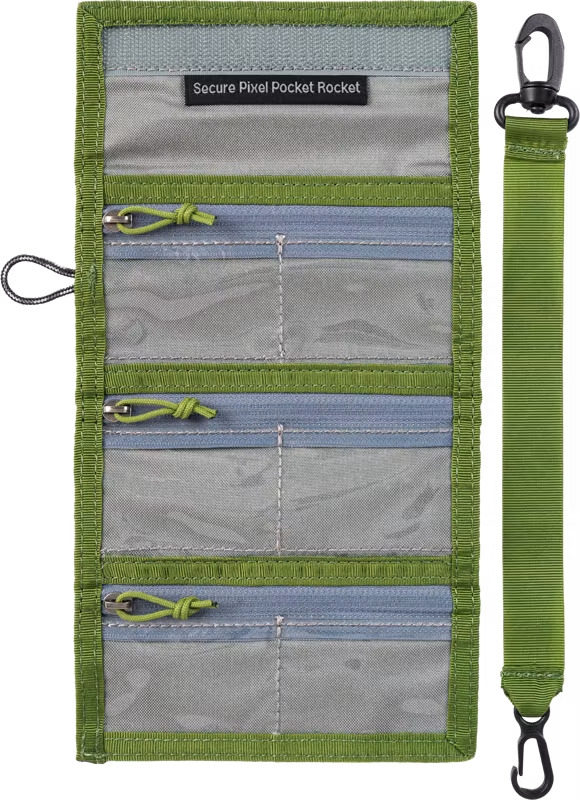 Think Tank Secure Pocket Rocket (Wallet with Strap: holds 9 SD/CFexpress/Micro) Highland Green