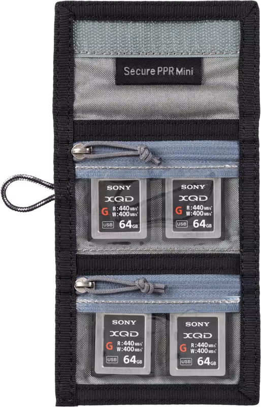 Think Tank Secure Pocket Rocket Mini (Wallet with Strap: holds 4 CF/CFe or 6 SD/microSD) Slate Black