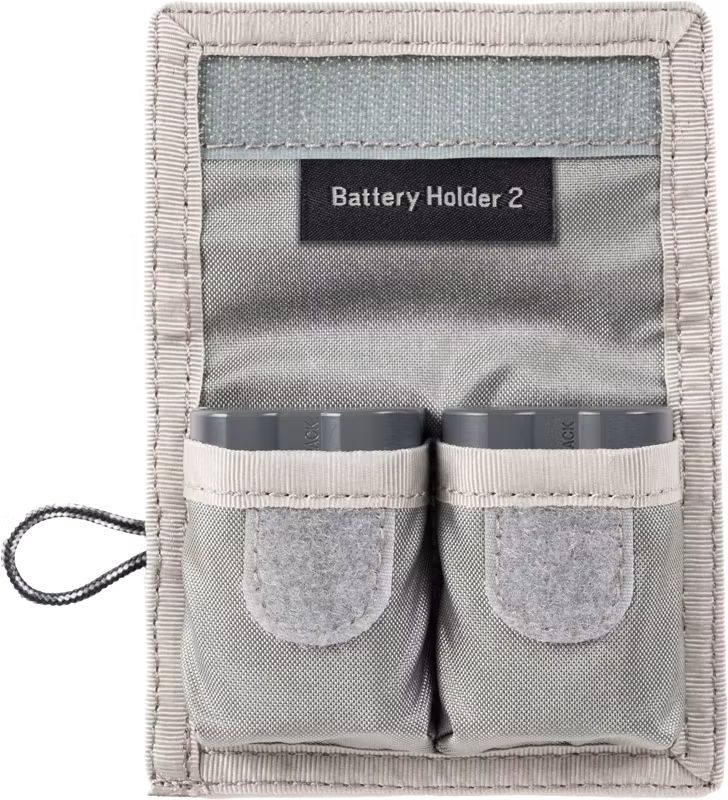 Think Tank Battery Holder 2 (Wallet 2 standard DSLR or Mirrorless Batteries) Grey