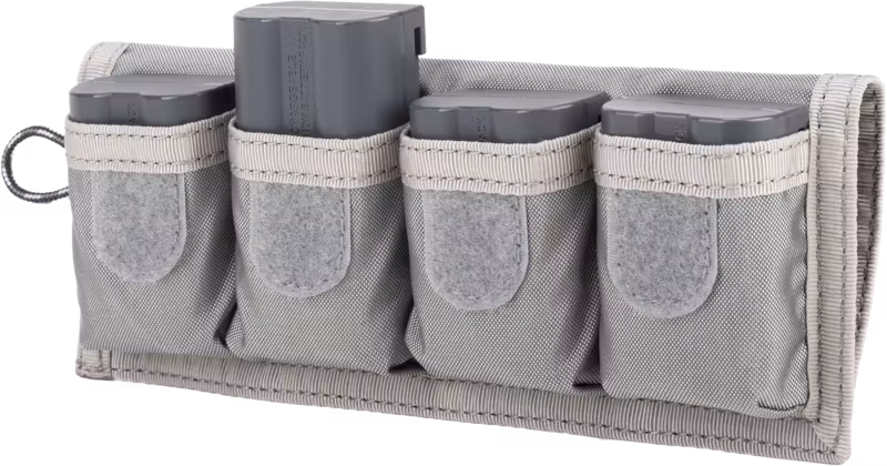 Think Tank Battery Holder 4 (Wallet 4 standard DSLR or Mirrorless Batteries) Grey