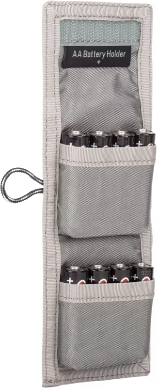 Think Tank AA Battery Holder (Wallet holds: 8 AA or 16 AAA batteries) Grey