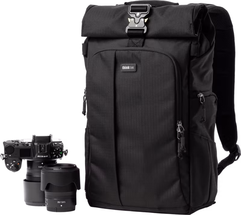 Think Tank FocusPoint 22L I Hybrid RollTop Backpack I Asphalt Black