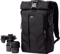 Think Tank FocusPoint 22L I Hybrid RollTop Backpack I Asphalt Black