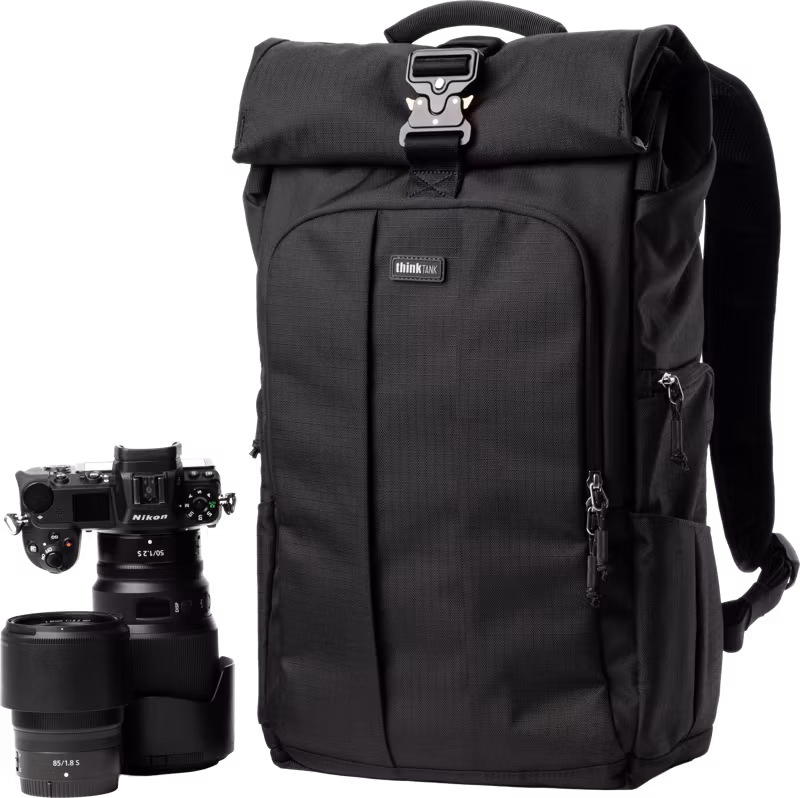Think Tank FocusPoint 30L I Hybrid RollTop Backpack I Asphalt Black