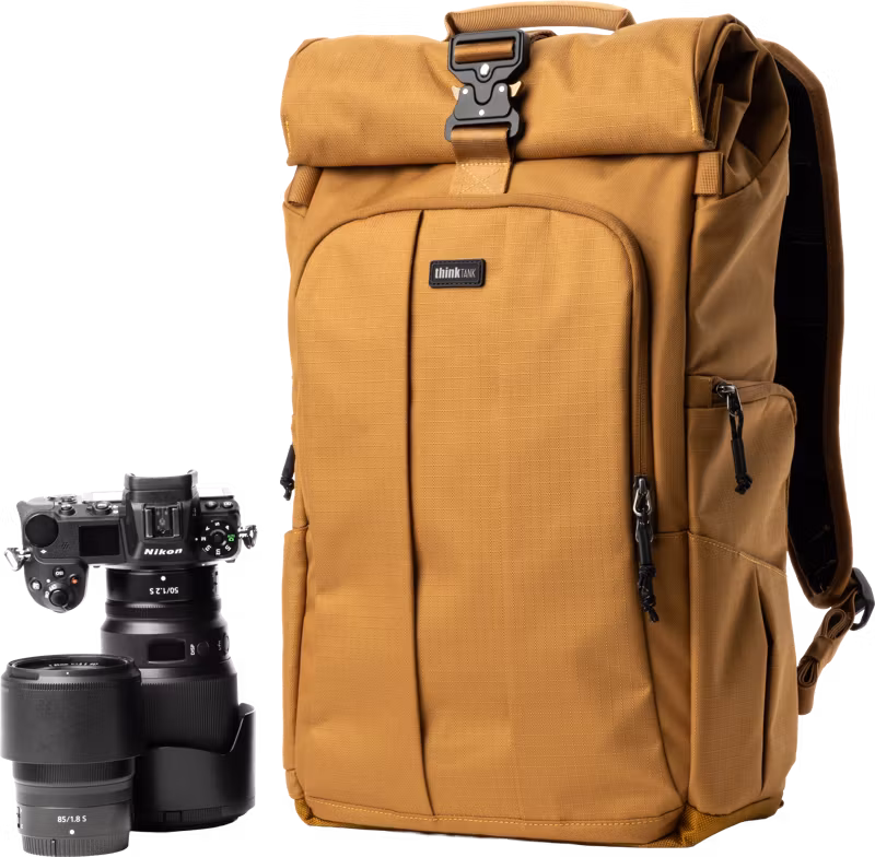 Think Tank FocusPoint 30L I Hybrid RollTop Backpack I Golden Hour