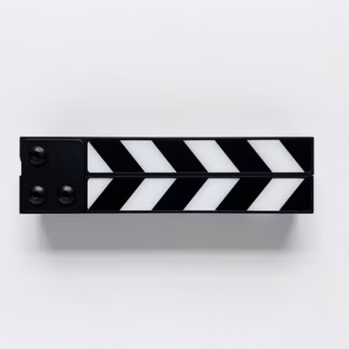 Small 7.5" All Weather Resin Clapper Sticks with Black & White Chevron Laminate