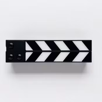 Small 7.5" All Weather Resin Clapper Sticks with Black & White Chevron Laminate