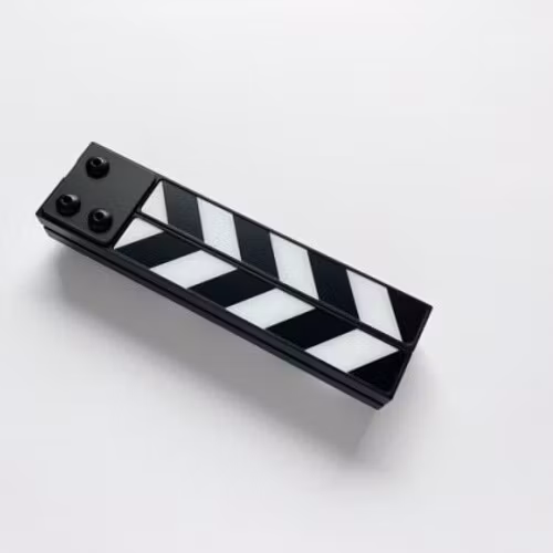 Small 7.5" All Weather Resin Clapper Sticks with Black & White Chevron Laminate