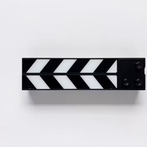 Small 7.5" All Weather Resin Clapper Sticks with Black & White Chevron Laminate