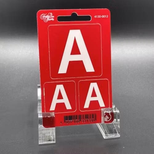 Camera ID''s A 2x25 & 1x50mm with velcro Red/White