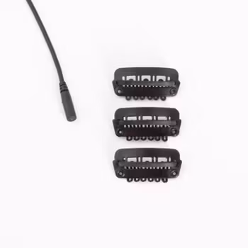 Clipz, universal hair and wig mounts, black, 3 in a set