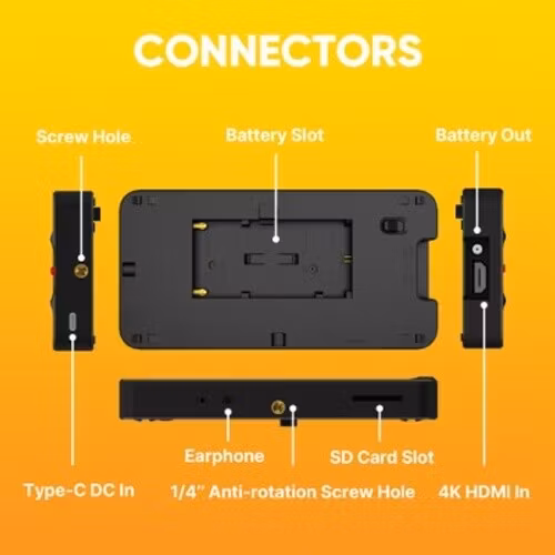 T5 - 5.5 Inch 1000 Nits On Camera Monitor