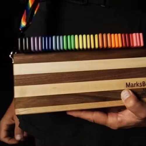 MarksBox- Model 8 Maple/Walnut Box with 8" Magnets