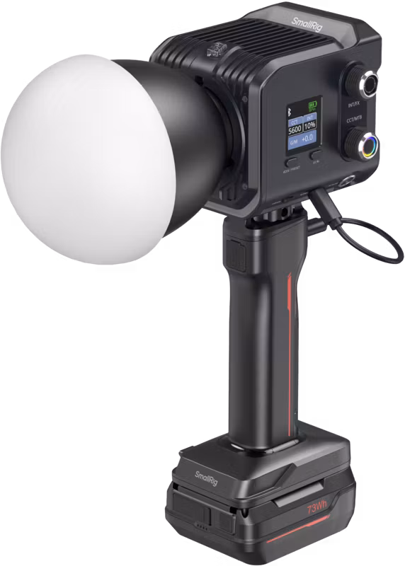 SmallRig 5383 RC 100C COB LED Video Light Kit Ink Blue / With Battery Grip Handle