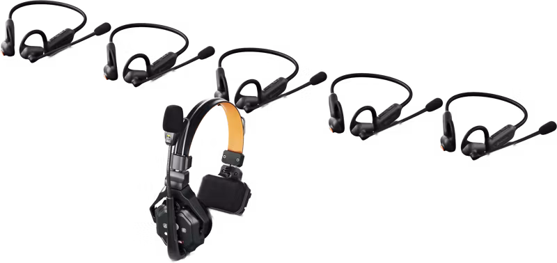 Hollyland Solidcom C1 Air Wireless Intercom System with 6 headsets