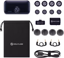Hollyland Lark M3 Combo 4TX&2RX USB-C and Camera RX and 4 x Wireless Microphone