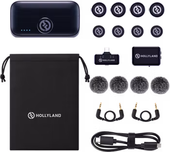 Hollyland Lark M3 Combo 4TX&2RX USB-C and Camera RX and 4 x Wireless Microphone