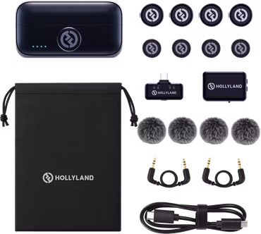 Hollyland Lark M3 Combo 4TX&2RX USB-C and Camera RX and 4 x Wireless Microphone