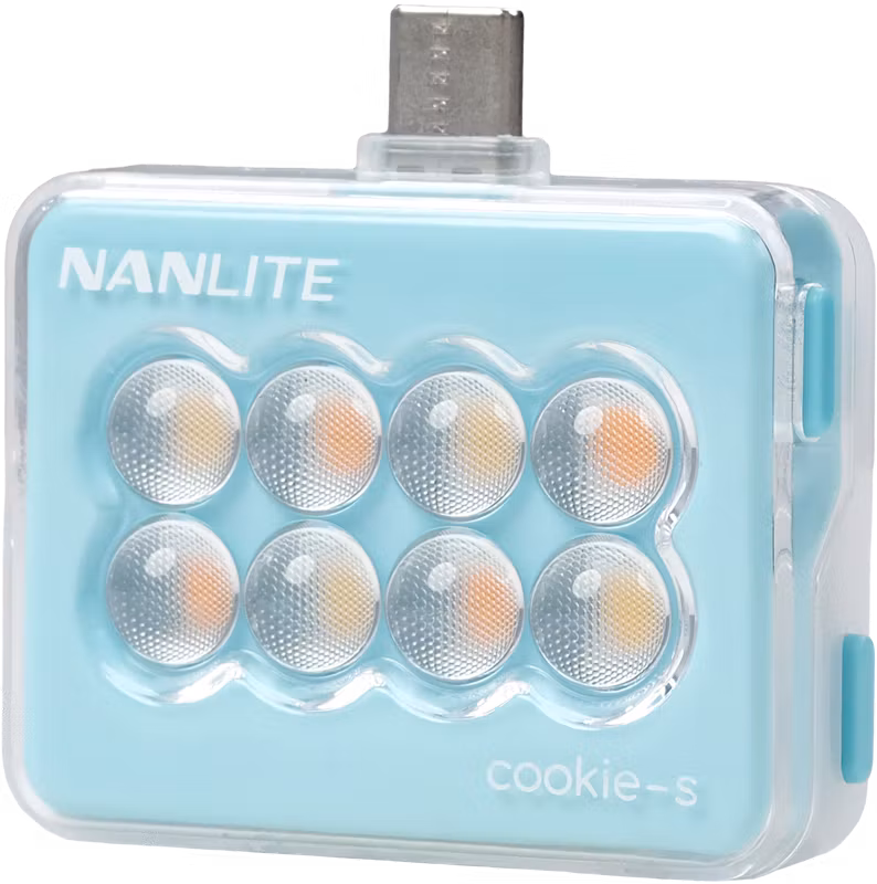 Nanlite Cookie-s LED Selfie Light Cyan Blue