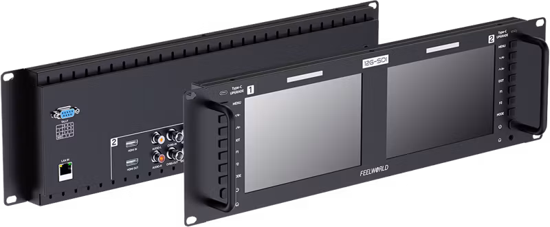 Feelworld Monitor FRM701G Dual 7 inch 3RU rackmount