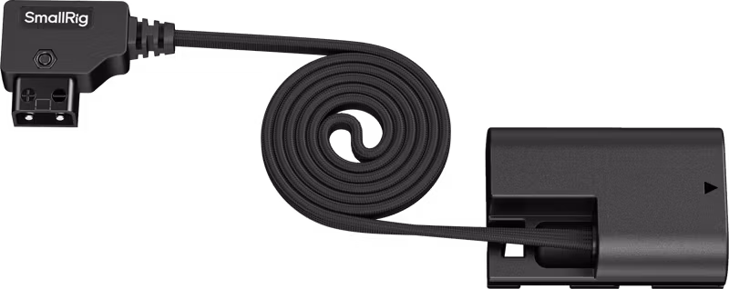 SmallRig 6413 Attachable Self-Coiling Dummy Battery Power Cable D-Tap to LP-E6P