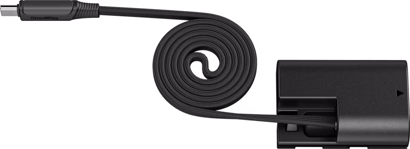 SmallRig 6414 Attachable Self-Coiling Dummy Battery Power Cable USB-C for LP-E6P