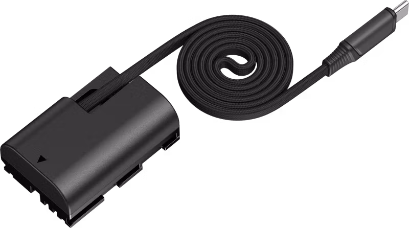 SmallRig 6414 Attachable Self-Coiling Dummy Battery Power Cable USB-C for LP-E6P